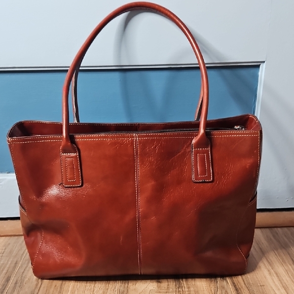 Fossil Sydney Cognac Leather Women's Large Tote Bag - Picture 5 of 17